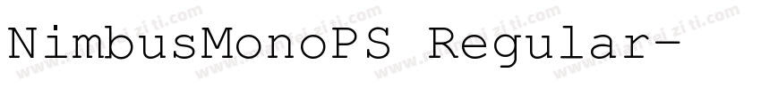 NimbusMonoPS Regular字体转换